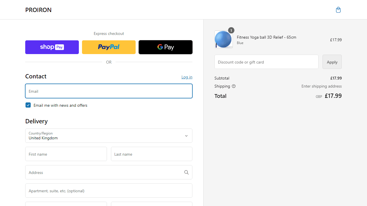 How to apply Proiron coupon code